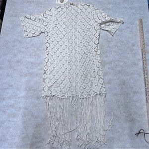 NWT Rebellion Cream Lace‎ Fringed Cardigan XS